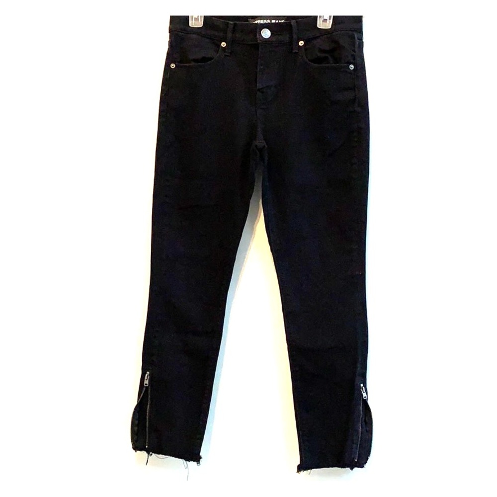 Express Jeans Cropped Legging Size 6 Black